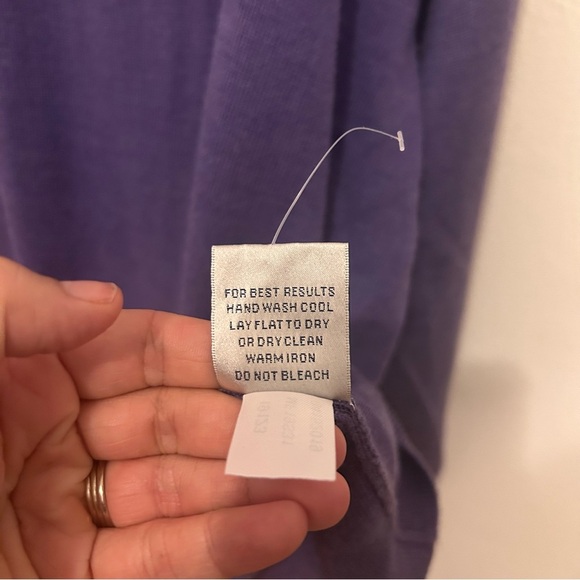 Peter Millar Collegiate Merino Wool And Silk V-Neck Purple Sweater Men’s Sz XXL - Picture 5 of 8